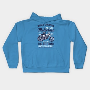 World Champion Vintage Motocross Kids Hoodie